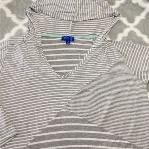 Blue Curl Soft Fabric Swimsuit Coverup w/Hood SM